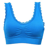 New Women Lady Chic Casual Solid Lace Fitness Bra