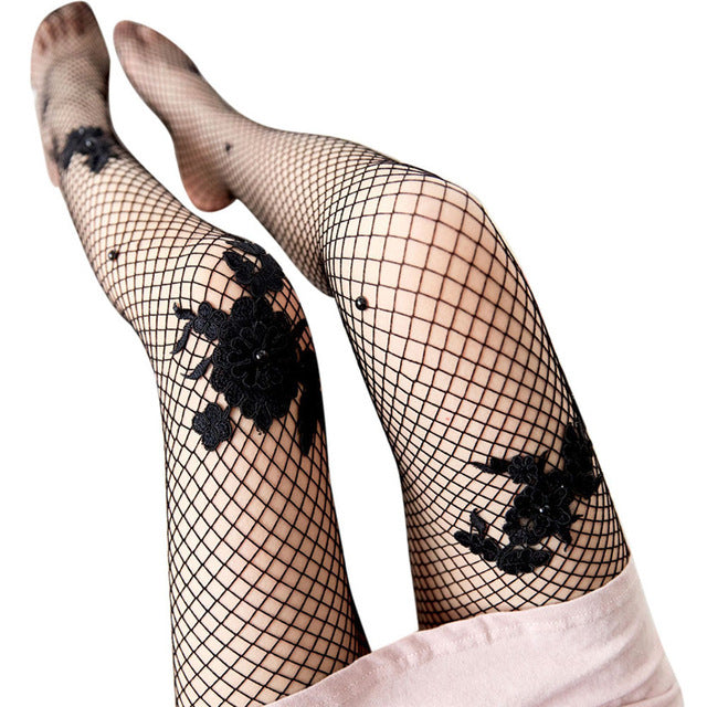 Chamsgend Hollow out Flower sexy pantyhose