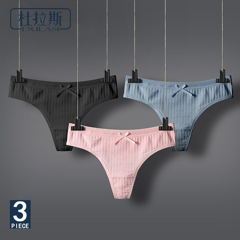 DULASI Sexy Lingerie Women's Cotton G-String Thong Panties
