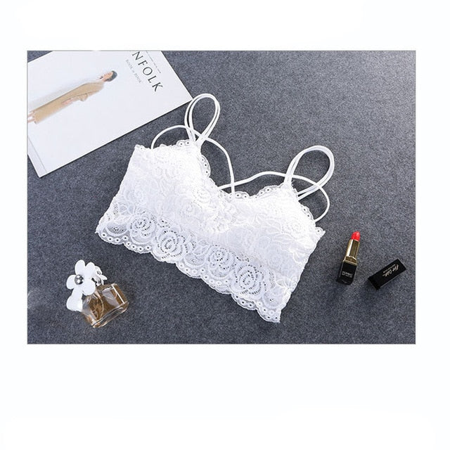 2019 Summer Lace Floral Bra Women Crop Top Underwear  Bra
